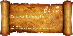 Csajka Daniella névjegykártya